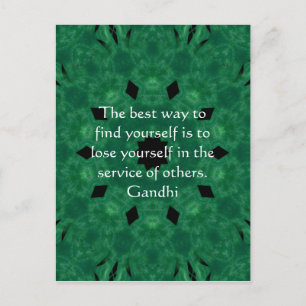 Gandhi Inspirational Quote About Self-Help Postcard