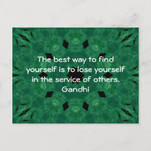 Gandhi Inspirational Quote About Self-Help Postcard