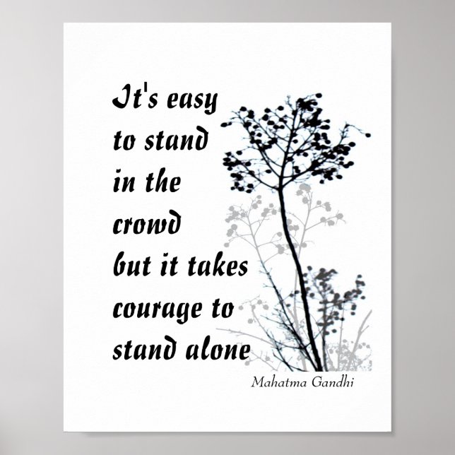 Gandhi motivational quote poster on nature art (Front)