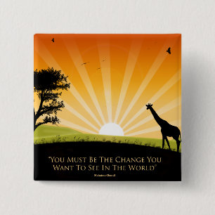 Gandhi Quote 15 Cm Square Badge