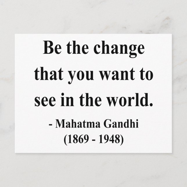 Gandhi Quote 1a Postcard (Front)