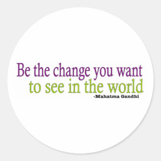 Gandhi Quote Classic Round Sticker