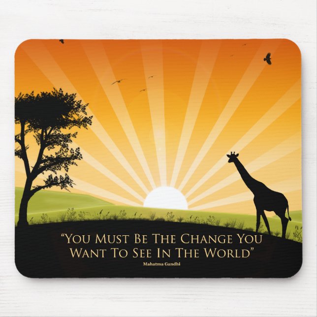 Gandhi Quote - Customised Mouse Pad (Front)