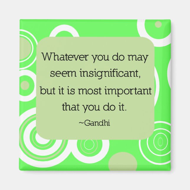 Gandhi Quote Magnet (Front)