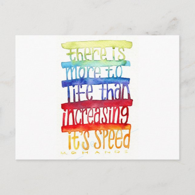 Gandhi Quote Postcard (Front)