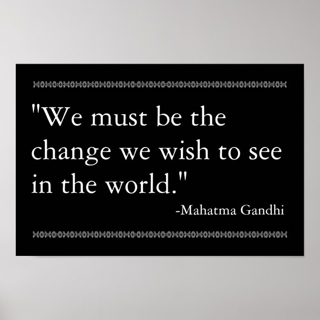 Gandhi Quote Poster (Front)