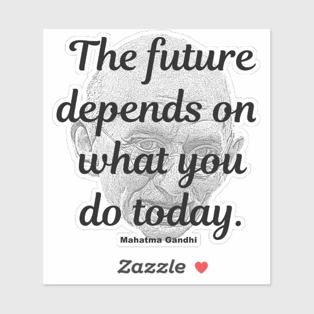 Gandhi quote, The Future (Sheet)