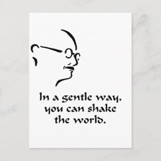 Gandhi Shake the World Postcard