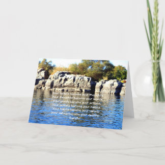 Gandhi Wisdom Saying Quotation About  Destiny Card