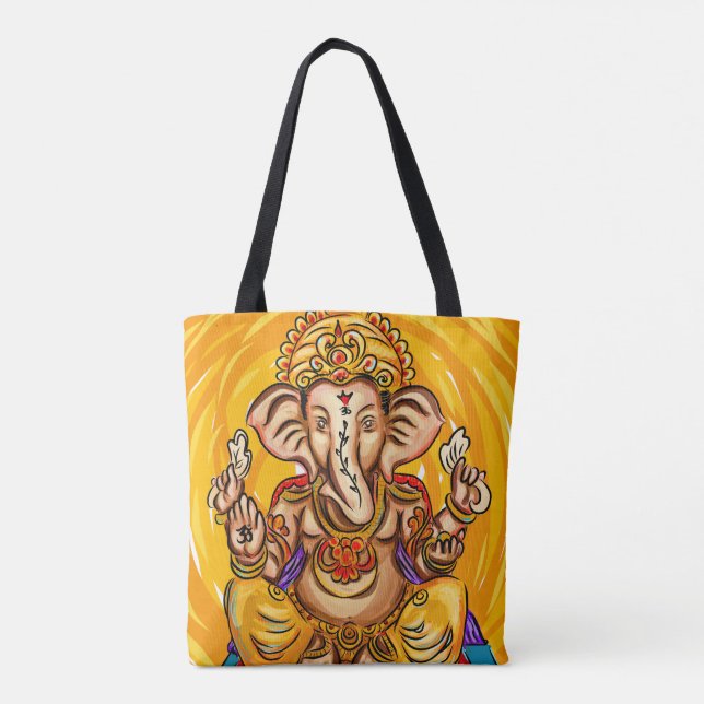 Ganesh all over printed Tote Bag (Back)
