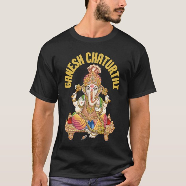 Ganesh Chaturthi  Hinduism Elephant God T-Shirt (Front)