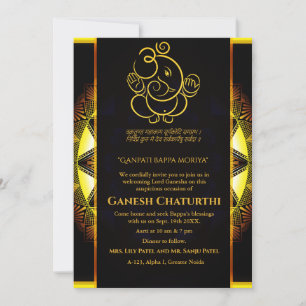 Ganesh Chaturthi Puja Invitation