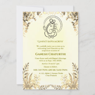 Ganesh Chaturthi Puja Invitation