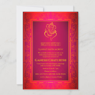 Ganesh Chaturthi Puja Invitation