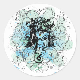 Ganesh Classic Round Sticker