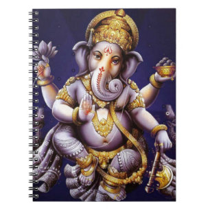 Ganesh Ganesha Hindu India Asian Elephant Deity Spiral Notebook