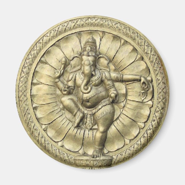Ganesh (Golden) Magnet (Front)