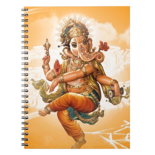 GANESH HINDU GOD SPIRAL NOTEBOOK (Front)