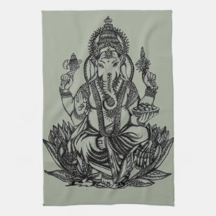 Ganesh Illustration Tea Towel