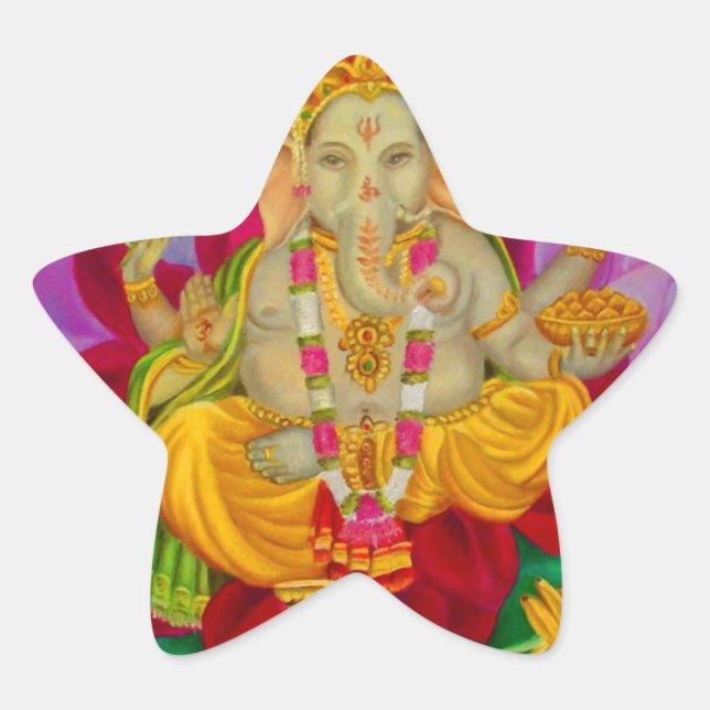 Ganesh Star Sticker (Front)