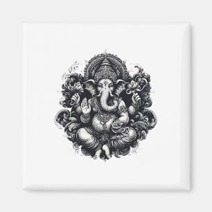 Ganesh Symbol Yoga Hindu Elephant God Ganesha Puja Magnet
