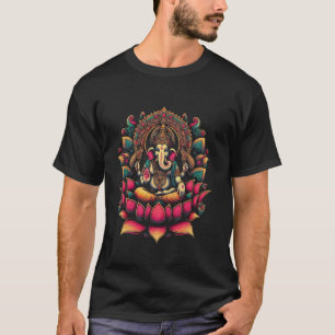 Ganesh Symbol Yoga Hindu Elephant God Ganesha Puja T-Shirt