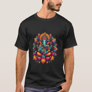Ganesh Symbol Yoga Hindu Elephant God Ganesha Puja T-Shirt