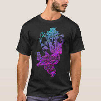 Ganesh Symbol Yoga Hindu Elephant Men Women Medita T-Shirt