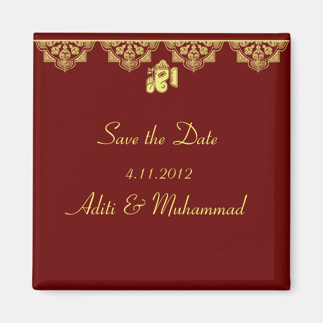 Ganesh Wedding Magnet Favors (Front)