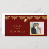 Ganesh Wedding Save the Date Photo Cards (Front/Back)