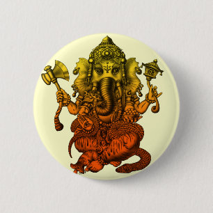 Ganesha7 6 Cm Round Badge
