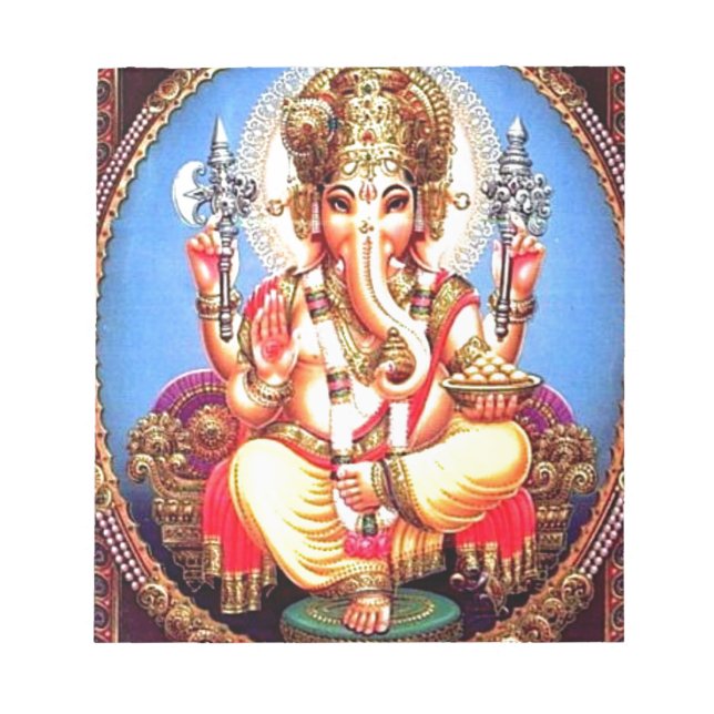 Ganesha (गणेश) Indian Elephant Notepad (Front)
