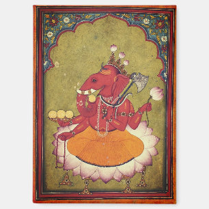 Ganesha about to throw his lotus magnet