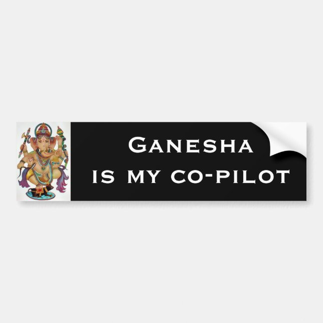 Ganesha Bumper Sticker - Version 6 (Front)