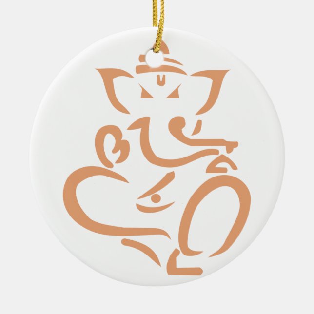 Ganesha Ceramic Tree Decoration (Front)