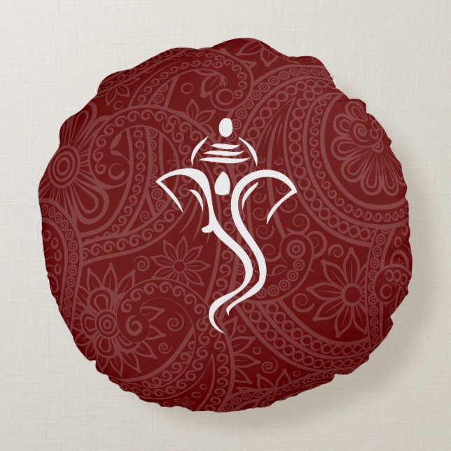 Ganesha Custom Round Pillows (Back)