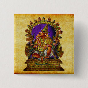 Ganesha Deva antique 15 Cm Square Badge