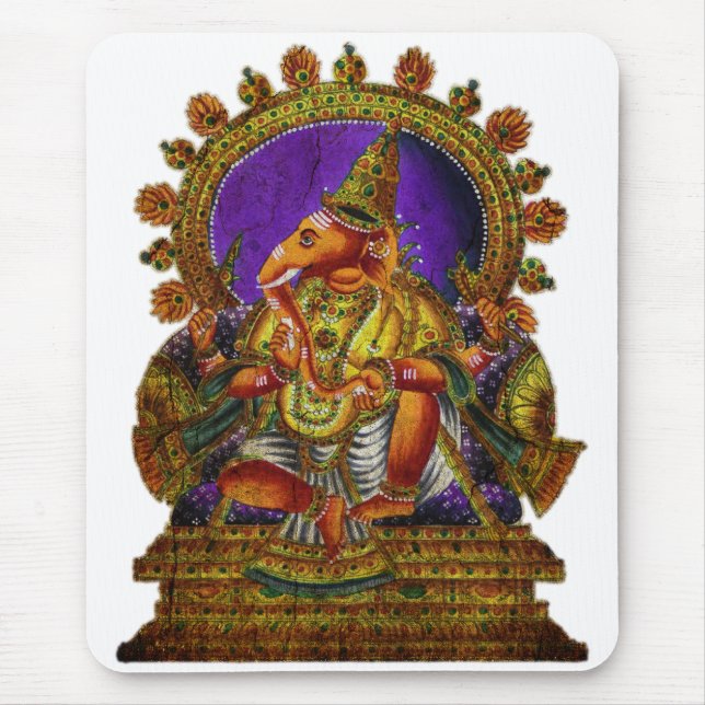 Ganesha Deva antique | make your own background Mouse Pad (Front)