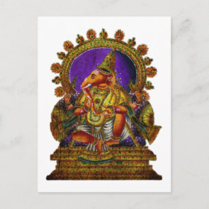 Ganesha Deva antique   make your own background Postcard