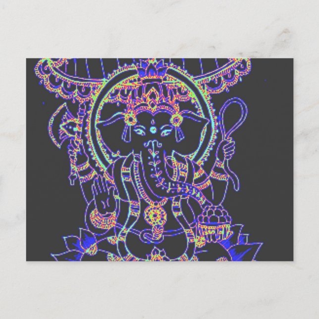 Ganesha Elephant goddess Postcard (Front)