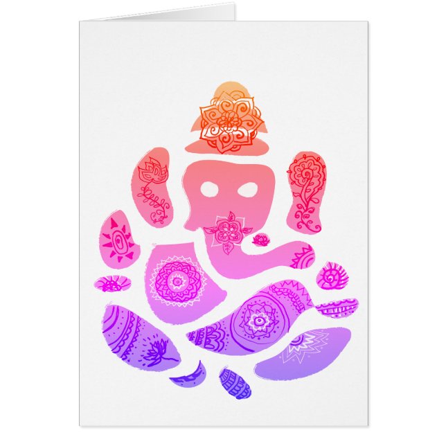 Ganesha Elepnat God Greeting Card (Front)