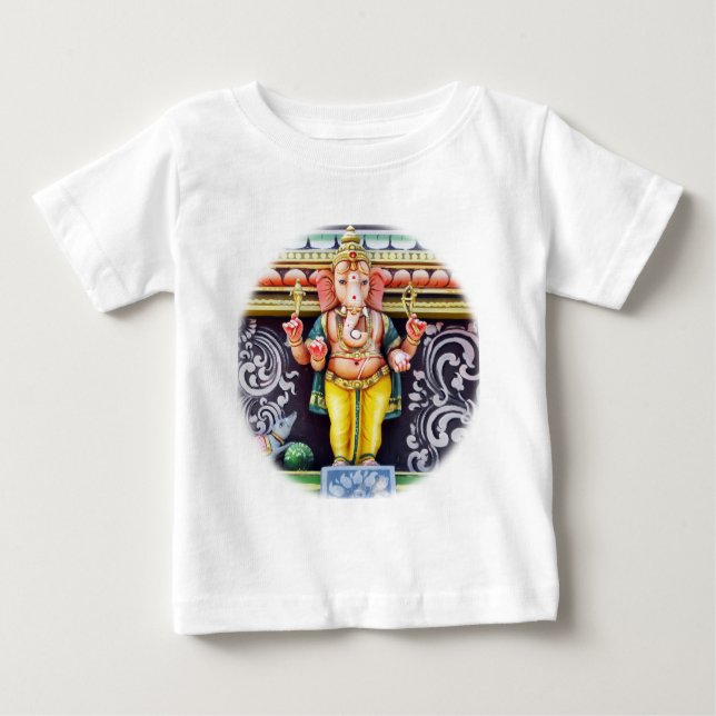 Ganesha God Statue Baby T-Shirt (Front)