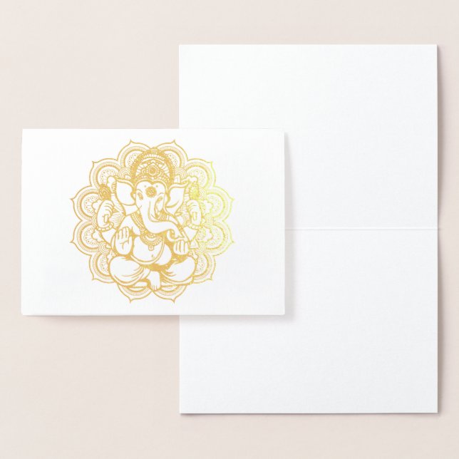 Ganesha Gold Foil Card (Display)