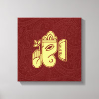 Ganesha Hindu Deity Canvas Wall Art