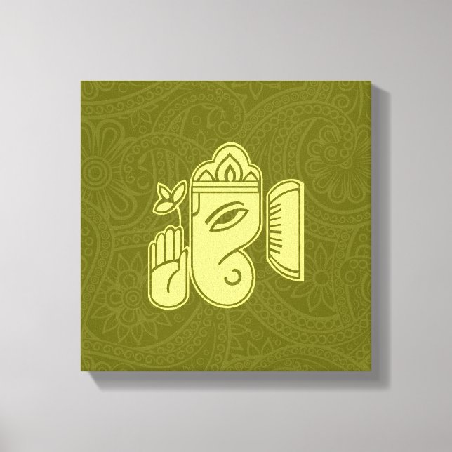 Ganesha Hindu Deity Canvas Wall Art (Front)