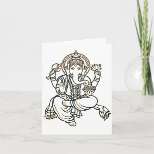 Ganesha Hindu Deity God Card