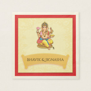 Ganesha Indian Wedding Napkin