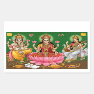 Ganesha, Lakshmi, & Saraswati Stickers
