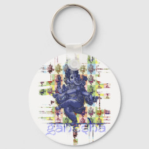 GANESHA   make your own background Key Ring