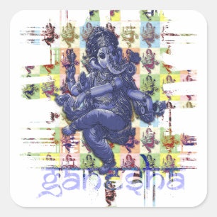 GANESHA make your own background Square Sticker